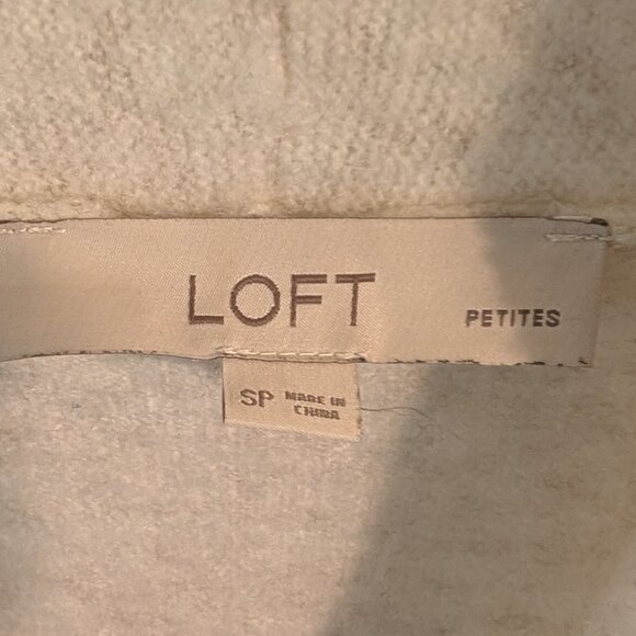 Loft open cardigan in soft white/beige, Size Small Petite - Picture 2 of 9